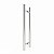 Puxador Inox Duplo Para Porta 60cm Egeu Portas Madeira, Vidro, Pivotante, Correr Grego Metal - Imagem 2