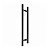 Puxador Inox Duplo Para Porta 60cm Egeu Portas Madeira, Vidro, Pivotante, Correr Grego Metal - Imagem 6