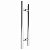 Puxador Duplo de Porta 100cm Aço Inox Tubular Redondo 1.1/2 Polegada Alça Para Portas Grego metal - Imagem 2