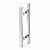Puxador De Porta Duplo 60cm Inox Premium Rodes Para Portas Madeira, Vidro, Pivotante Grego Metal - Imagem 2