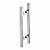 Puxador De Porta Duplo 60cm Inox Premium Rodes Para Portas Madeira, Vidro, Pivotante Grego Metal - Imagem 7