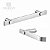 Kit De Acessórios Para Banheiro Patmos Aço Inox Prata Escovado Box, Lavabo Grego Metal - Imagem 2