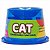 Comedouro Alto Antiformiga 250 ml Glitter Gatos - Azul 250 ml - Imagem 1