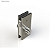 Ferragem 1520TR para vidro (fechadura com chave e trinco rolete) - aço inox - Imagem 2
