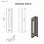 Ferragem 1504ATR para vidro (contra fechadura alvenaria) - aço inox - Imagem 2