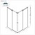 Kit box Noronha (modelo de canto c/ perfil redondo e roldanas aparentes - fixação na alvenaria) - aço inox - Imagem 5