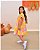 Vestido Infantil Flores Amarelo - Imagem 3