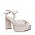 Carrano - Sandalia Plataforma Multi Tiras Couro Off White Lait - Imagem 2