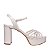 Carrano - Sandalia Plataforma Multi Tiras Couro Off White Lait - Imagem 1
