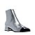 Carrano - Bota Classic Cap Toe Couro Metalizado Silver - Imagem 2
