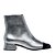 Carrano - Bota Classic Cap Toe Couro Metalizado Silver - Imagem 1