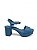 Carrano - Sandalia Basic Salto Bloco Couro Azul - Imagem 1