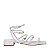 Carrano - Sandalia Flat Tiras Couro Off White - Imagem 1
