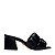 Carrano - Open Mule Puffy Salto Wave Couro Preto - Imagem 1