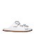 Carrano - Sandalia Flat Papete Couro Branco - Imagem 1