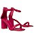 Carrano - Sandalia Puffy Tiras Salto Bloco Fucsia - Imagem 2