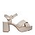 Carrano - Sandalia Plataforma Simple Couro Off White Lait - Imagem 1