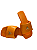 Carrano - Flat Slide Puffy Icon Couro Laranja - Imagem 2