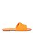 Carrano - Flat Slide Puffy Icon Couro Laranja - Imagem 1