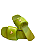 Carrano - Flat Slide Puffy Icon Couro Verde Lime Green - Imagem 2