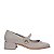 Carrano - Sapato Boneca Salto Bloco Couro Cinza Cashmere - Imagem 1