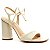 Cecconello - Sandalia Salto Bloco Craquele Spark Couro Off White - Imagem 1
