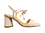 Cecconello - Sandalia Salto Bloco Craquele Spark Couro Off White - Imagem 2
