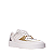 Carrano - Tenis Flatform Blend Couro Branco e Mentalizado Gold - Imagem 2