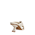 Carrano - Open Mule Duo Tiras Salto Space Couro Off White Lait - Imagem 3