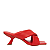 Carrano - Open Mule Duo Tiras Salto Space Couro Vermelho Carrano - Imagem 1