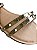 Carrano - Sandalia Flat Multi Studs Couro Spechio Metalizada Dourada - Imagem 2