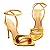 Cecconello - Sandalia Salto Alto Couro Ouro - Imagem 5