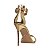 Carrano - Sandalia Glam Salto Fino Couro Metalizada Gold - Imagem 3