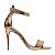 Carrano - Sandalia Glam Salto Fino Couro Metalizada Gold - Imagem 1