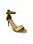 Carrano - Sandalia Glam Salto Fino Couro Metalizada Gold - Imagem 2