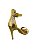 Carrano - Sandalia Glam Salto Fino Couro Metalizada Gold - Imagem 3