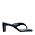 Carrano - Open Mule Thong Puffy Salto Pilar Couro Preto - Imagem 1