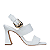 Carrano - Sandalia Maxi Tiras Salto Wave Couro Branco - Imagem 1