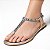 Carrano - Sandalia Flat Knot Cristal Couro Silver Goldc - Imagem 5