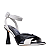 Carrano - Sandalia Twist Couro Branco e Preto - Imagem 2