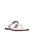 Carrano - Flat Thong Chain Couro Branco - Imagem 2