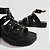 Carrano - Sandalia Bold Tiras Tratorada Couro Preto - Imagem 6