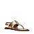 Carrano - Sandalia Flat Classic Icon Couro Metalizado Gold - Imagem 2