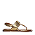 Carrano - Sandalia Flat Classic Icon Couro Metalizado Gold - Imagem 1