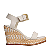 Carrano - Sandalia Anabela Texture Palha e Couro Off White - Imagem 1