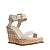 Carrano - Sandalia Anabela Texture Palha e Couro Off White - Imagem 2