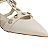 Carrano - Sapatilha  Slingback Tiny Coins Couro Off White Lait - Imagem 3