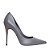 Carrano - Scarpin Loretta Salto Fino Couro Cinza Charcoal Gray - Imagem 1