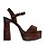 Carrano - Sandália Maxi Plataforma Couro Nobuck Marrom Dark Brown - Imagem 1