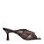 Carrano - Open Mule Twist Salto Fino Couro Marrom Dark Brown - Imagem 1